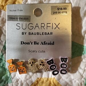 BaubleBar Halloween Earrings Set - Orange, Gold, Black